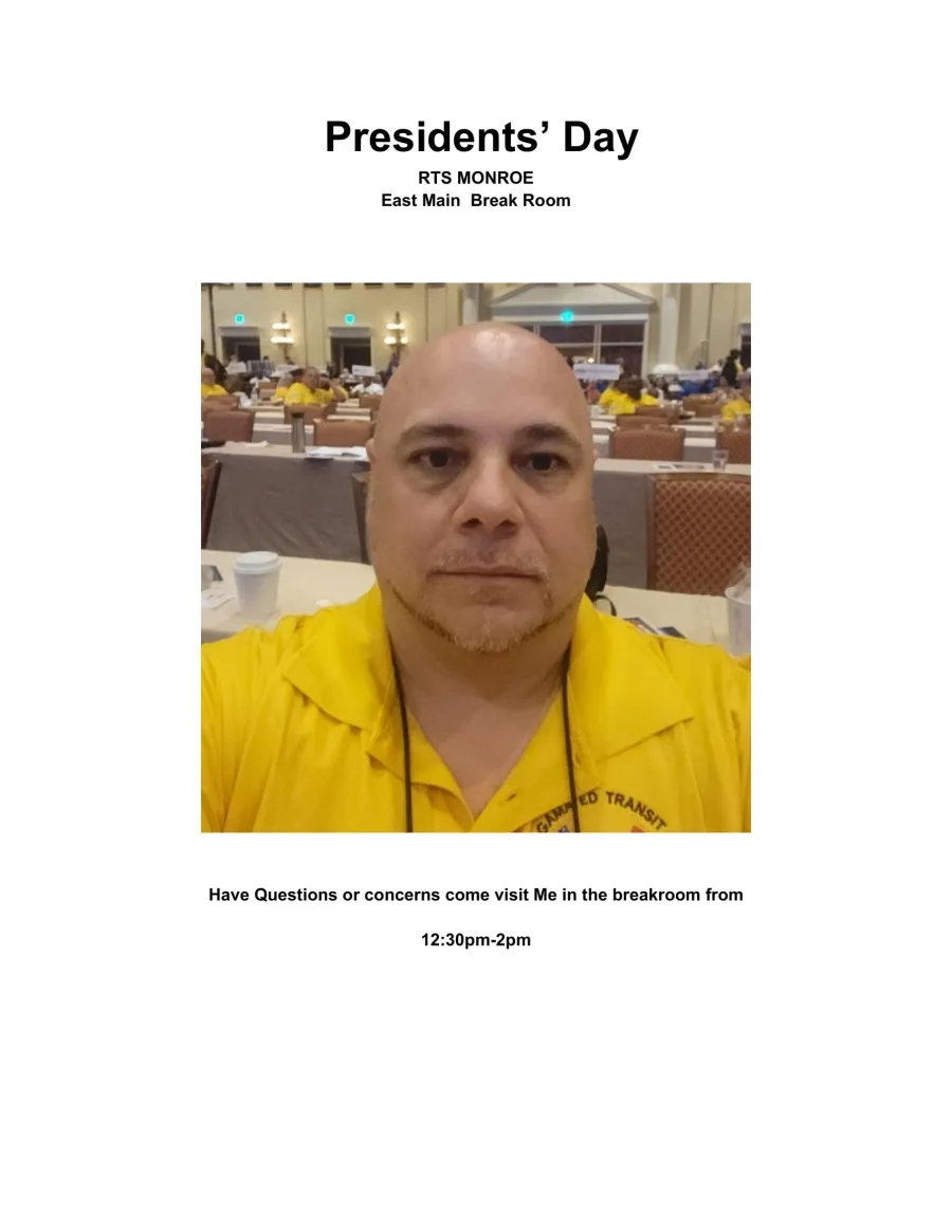 ATU 282 Presidents Day 