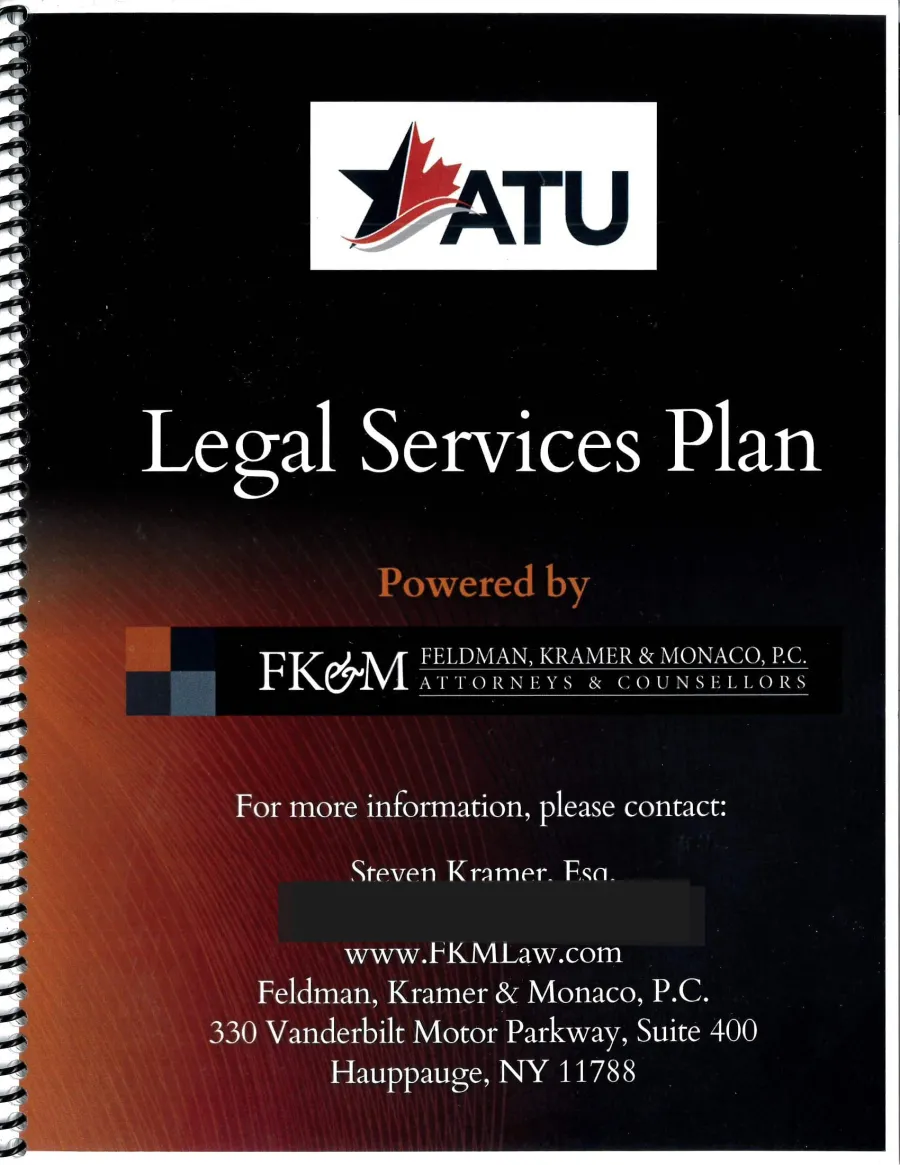 ATU 282 FK&M LEGAL SERVICES PLAN