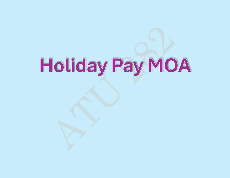 Holiday Pay MOA