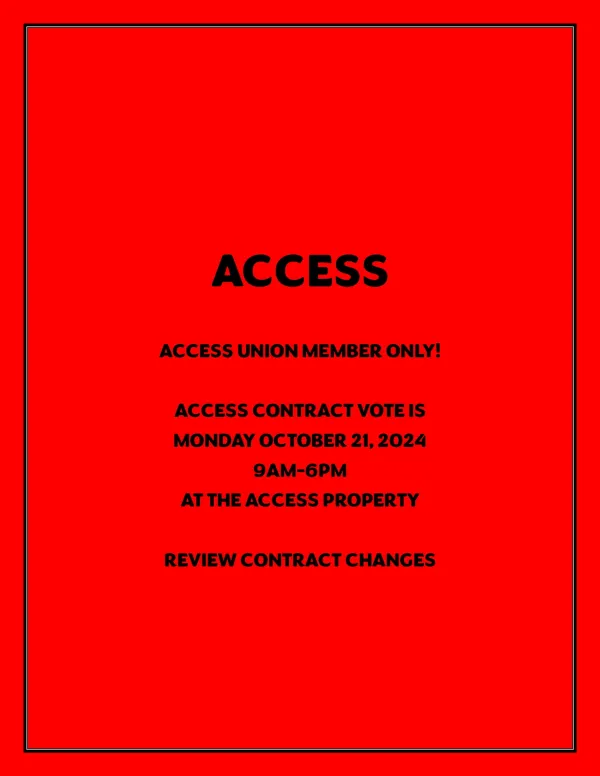 ACCESS CONTRACT VOTE